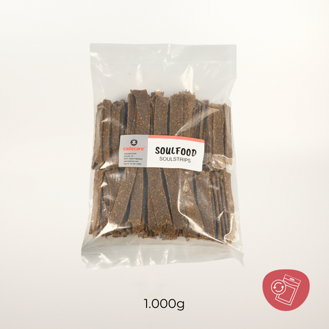 cadocare Hundesnacks - SoulStrips - Rind mit Hüttenkäse