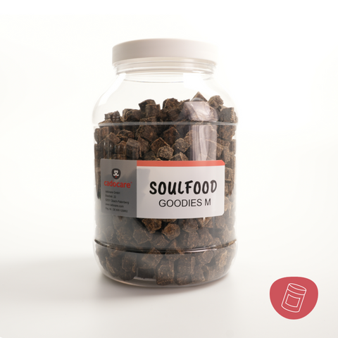 cadocare Hundesnacks - Soulfood Goodies M - Elch, Huhn, Seelachs & Heidelbeere