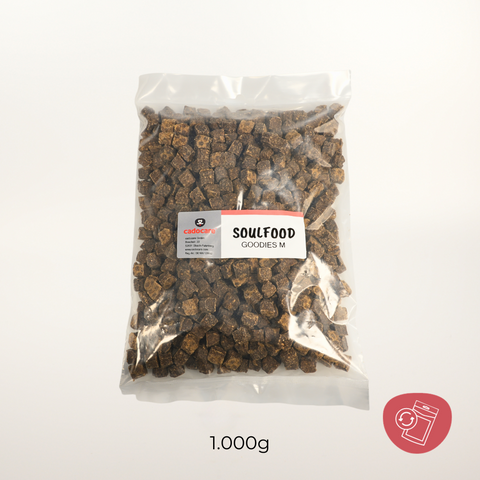 cadocare Hundesnacks - Soulfood Goodies M - Lamm, Huhn, Forelle & Holunderbeere