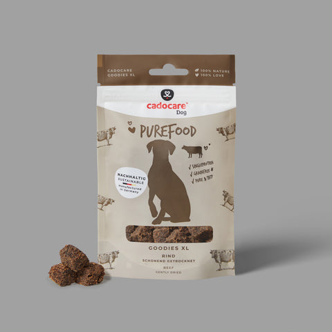 cadocare Hundesnacks - PureFood Goodies XL -  Rind