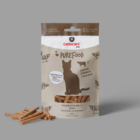 cadocare Katzensnacks - Puresticks L - Rind