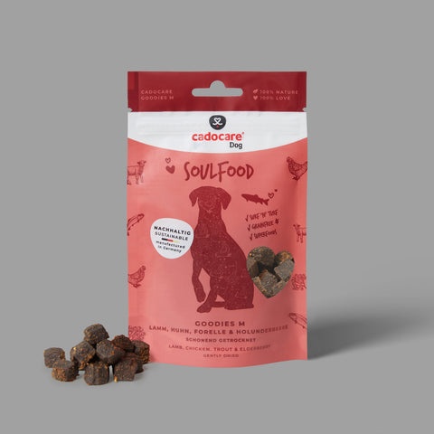 cadocare Hundesnacks - Goodies M - Lamm, Huhn, Forelle & Holunderbeere