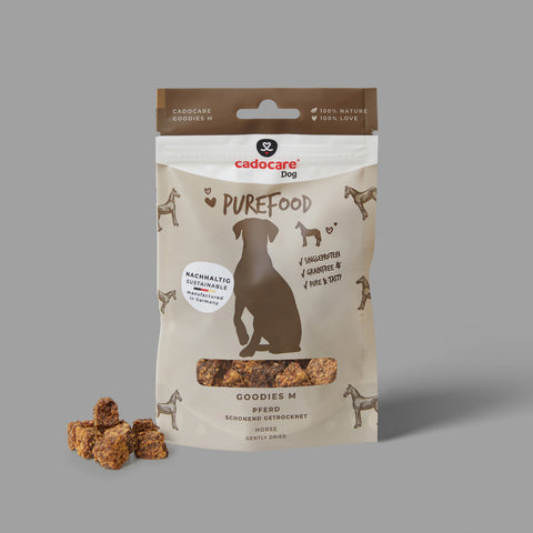 cadocare Hundesnacks - PureFood Goodies M - Pferd