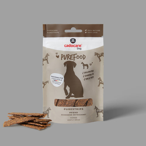 cadocare Hundesnacks - PureStrips - Pferd