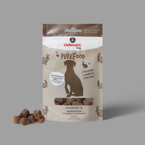 cadocare Hundesnacks - PureFood Goodies M - Kaninchen