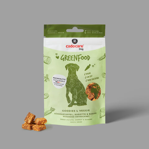 cadocare Hundesnacks - Goodies L Veggie - Süsskartoffel, Karotte & Banane