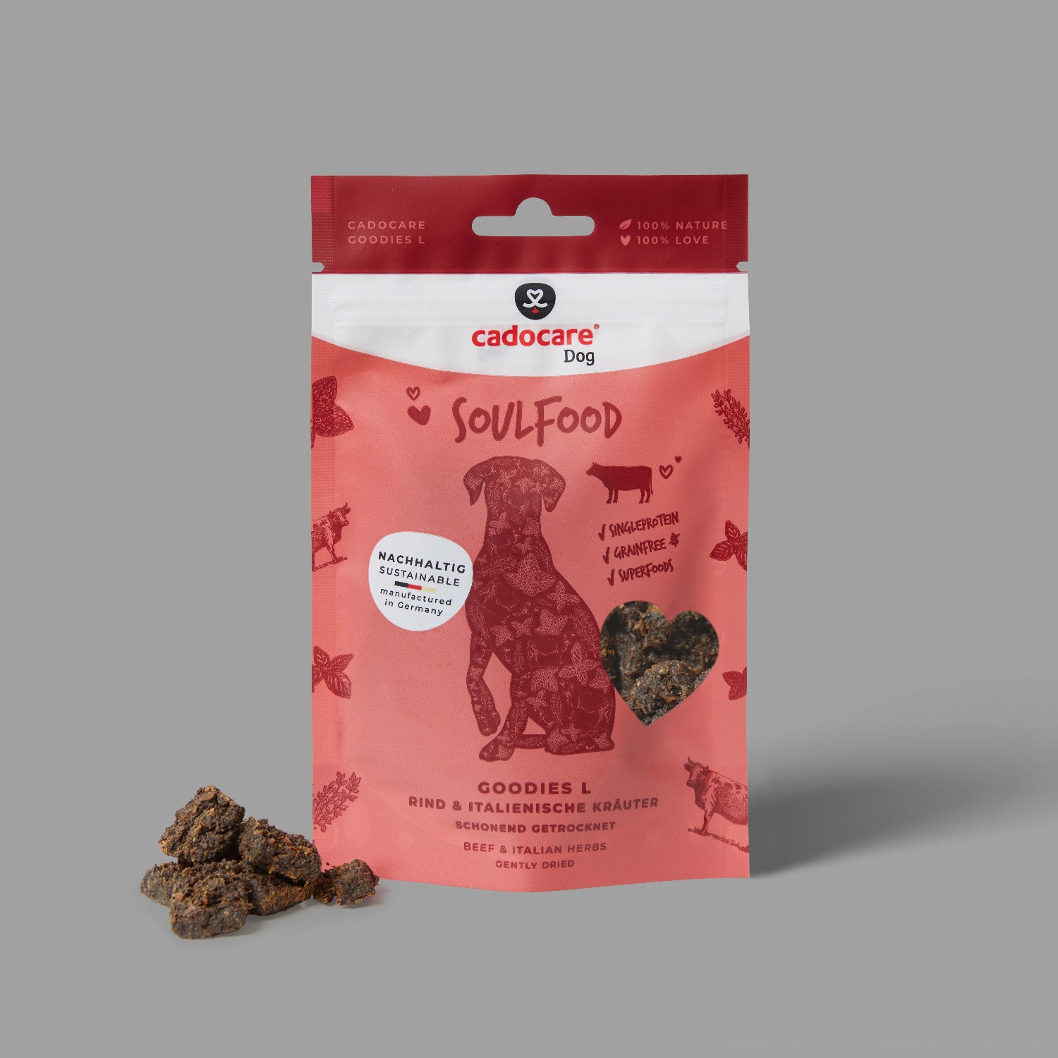 cadocare dog snacks Goodies L Beef Italian herbs cadocare GmbH