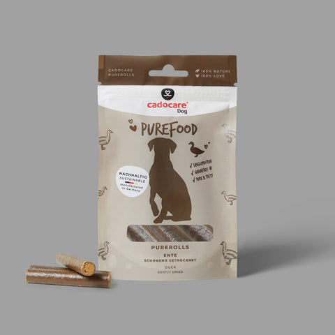 cadocare Hundesnacks - PureRolls - Ente